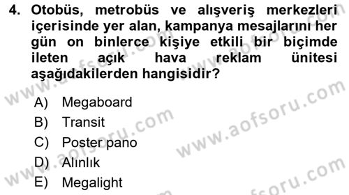 Medyada Yapım	 Dersi 2025 - 2026 Yılı Yaz Okulu Sınav Soruları 4. Soru