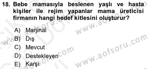 Halkla İlişkiler Kampanya Analizi Dersi Ara Sınavı Deneme Sınav Soruları 18. Soru