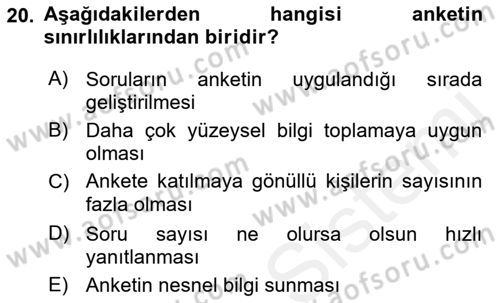 Halkla İlişkiler Kampanya Analizi Dersi 2018 - 2019 Yılı (Final) Dönem Sonu Sınav Soruları 20. Soru