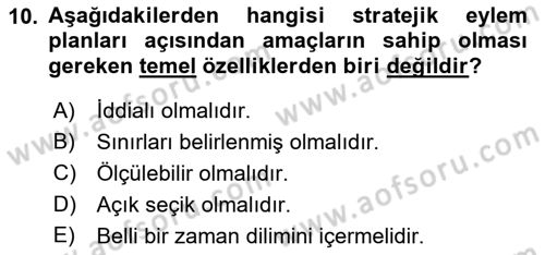 Halkla İlişkiler Kampanya Analizi Dersi 2018 - 2019 Yılı Yaz Okulu Sınav Soruları 10. Soru