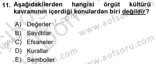 Halkla İlişkiler Kampanya Analizi Dersi Ara Sınavı Deneme Sınav Soruları 11. Soru