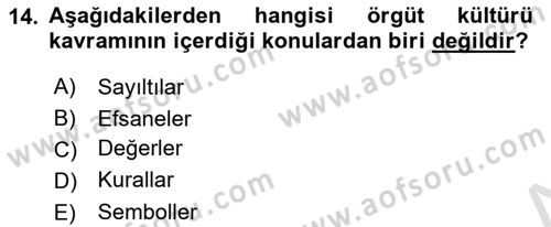 Halkla İlişkiler Kampanya Analizi Dersi Ara Sınavı Deneme Sınav Soruları 14. Soru