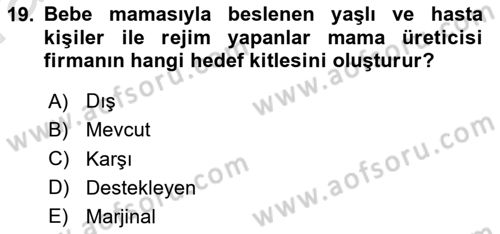 Halkla İlişkiler Kampanya Analizi Dersi Ara Sınavı Deneme Sınav Soruları 19. Soru