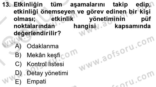 Halkla İlişkiler Kampanya Analizi Dersi 2021 - 2022 Yılı (Final) Dönem Sonu Sınav Soruları 13. Soru