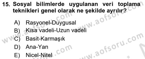 Halkla İlişkiler Kampanya Analizi Dersi 2021 - 2022 Yılı Yaz Okulu Sınav Soruları 15. Soru