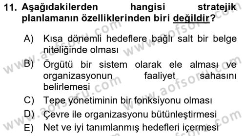 Halkla İlişkiler Kampanya Analizi Dersi Ara Sınavı Deneme Sınav Soruları 11. Soru