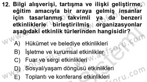 Halkla İlişkiler Kampanya Analizi Dersi 2022 - 2023 Yılı (Final) Dönem Sonu Sınav Soruları 12. Soru
