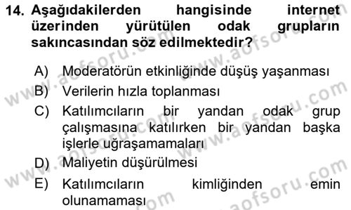 Halkla İlişkiler Kampanya Analizi Dersi 2022 - 2023 Yılı Yaz Okulu Sınav Soruları 14. Soru