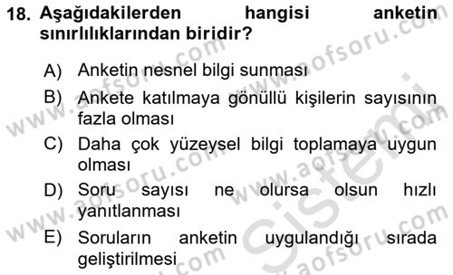 Halkla İlişkiler Kampanya Analizi Dersi 2022 - 2023 Yılı Yaz Okulu Sınav Soruları 18. Soru