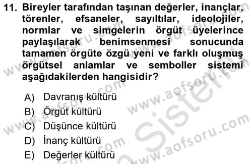 Halkla İlişkiler Kampanya Analizi Dersi Ara Sınavı Deneme Sınav Soruları 11. Soru