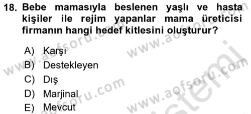 Halkla İlişkiler Kampanya Analizi Dersi Ara Sınavı Deneme Sınav Soruları 18. Soru