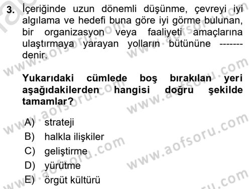 Halkla İlişkiler Kampanya Analizi Dersi 2023 - 2024 Yılı (Final) Dönem Sonu Sınav Soruları 3. Soru