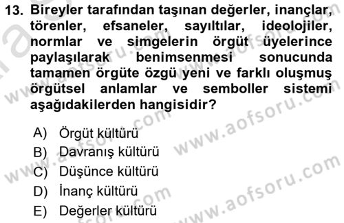 Halkla İlişkiler Kampanya Analizi Dersi 2024 - 2025 Yılı (Vize) Ara Sınav Soruları 13. Soru