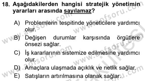 Halkla İlişkiler Kampanya Analizi Dersi 2025 - 2026 Yılı (Vize) Ara Sınav Soruları 18. Soru