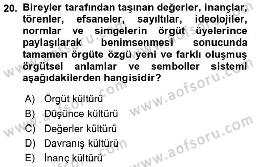 Halkla İlişkiler Kampanya Analizi Dersi 2025 - 2026 Yılı (Vize) Ara Sınav Soruları 20. Soru