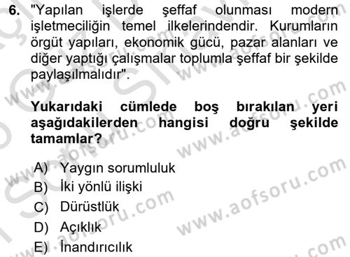 Halkla İlişkiler Kampanya Analizi Dersi 2025 - 2026 Yılı (Final) Dönem Sonu Sınav Soruları 6. Soru