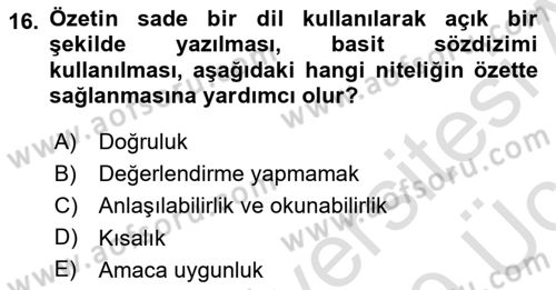 Halkla İlişkiler Araştırmaları Dersi 2018 - 2019 Yılı 3 Ders Sınav Soruları 16. Soru