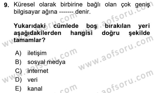 Halkla İlişkiler Araştırmaları Dersi 2018 - 2019 Yılı 3 Ders Sınav Soruları 9. Soru