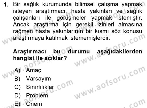 Halkla İlişkiler Araştırmaları Dersi 2018 - 2019 Yılı (Vize) Ara Sınav Soruları 1. Soru