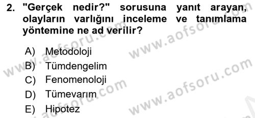Halkla İlişkiler Araştırmaları Dersi 2018 - 2019 Yılı (Final) Dönem Sonu Sınav Soruları 2. Soru