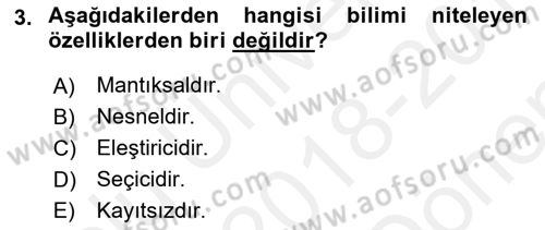 Halkla İlişkiler Araştırmaları Dersi 2018 - 2019 Yılı (Final) Dönem Sonu Sınav Soruları 3. Soru