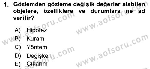 Halkla İlişkiler Araştırmaları Dersi 2018 - 2019 Yılı Yaz Okulu Sınav Soruları 1. Soru