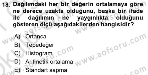 Halkla İlişkiler Araştırmaları Dersi 2020 - 2021 Yılı Yaz Okulu Sınav Soruları 18. Soru