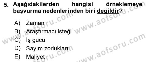 Halkla İlişkiler Araştırmaları Dersi 2020 - 2021 Yılı Yaz Okulu Sınav Soruları 5. Soru
