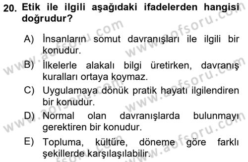 Halkla İlişkiler Araştırmaları Dersi 2021 - 2022 Yılı (Final) Dönem Sonu Sınav Soruları 20. Soru