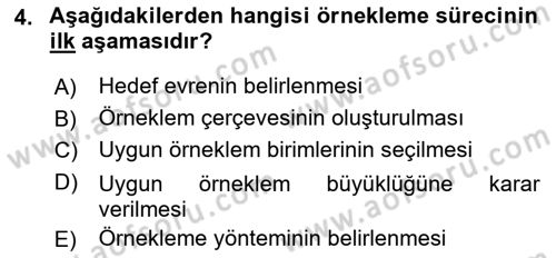 Halkla İlişkiler Araştırmaları Dersi 2021 - 2022 Yılı Yaz Okulu Sınav Soruları 4. Soru