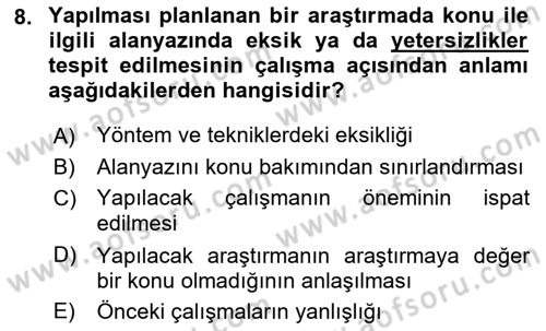 Halkla İlişkiler Araştırmaları Dersi 2021 - 2022 Yılı Yaz Okulu Sınav Soruları 8. Soru