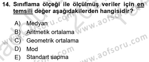 Halkla İlişkiler Araştırmaları Dersi 2022 - 2023 Yılı Yaz Okulu Sınav Soruları 14. Soru