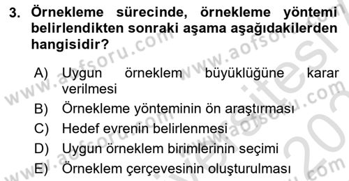 Halkla İlişkiler Araştırmaları Dersi 2022 - 2023 Yılı Yaz Okulu Sınav Soruları 3. Soru