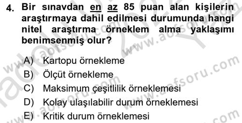 Halkla İlişkiler Araştırmaları Dersi 2022 - 2023 Yılı Yaz Okulu Sınav Soruları 4. Soru