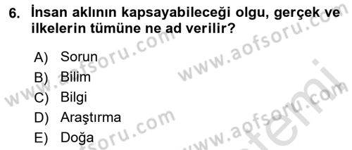 Halkla İlişkiler Araştırmaları Dersi 2022 - 2023 Yılı Yaz Okulu Sınav Soruları 6. Soru