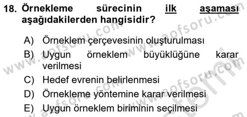 Halkla İlişkiler Araştırmaları Dersi 2023 - 2024 Yılı (Vize) Ara Sınav Soruları 18. Soru