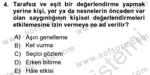 Halkla İlişkiler Araştırmaları Dersi 2023 - 2024 Yılı (Vize) Ara Sınav Soruları 4. Soru