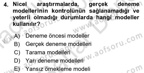 Halkla İlişkiler Araştırmaları Dersi 2023 - 2024 Yılı (Final) Dönem Sonu Sınavı 4. Soru