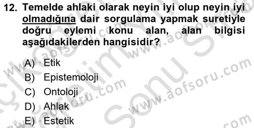 Halkla İlişkiler Araştırmaları Dersi 2024 - 2025 Yılı (Final) Dönem Sonu Sınav Soruları 12. Soru