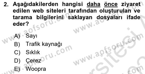 Halkla İlişkiler Araştırmaları Dersi 2024 - 2025 Yılı (Final) Dönem Sonu Sınav Soruları 2. Soru