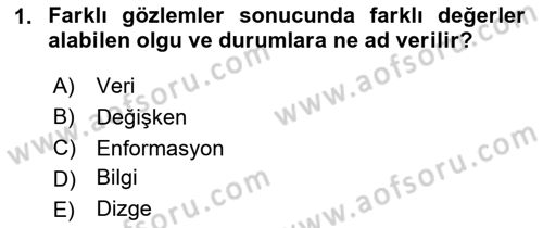 Halkla İlişkiler Araştırmaları Dersi 2024 - 2025 Yılı Yaz Okulu Sınav Soruları 1. Soru