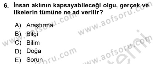 Halkla İlişkiler Araştırmaları Dersi 2024 - 2025 Yılı Yaz Okulu Sınav Soruları 6. Soru