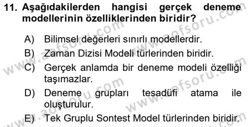 Halkla İlişkiler Araştırmaları Dersi 2025 - 2026 Yılı (Vize) Ara Sınav Soruları 11. Soru