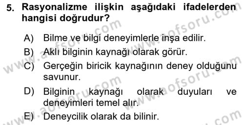 Halkla İlişkiler Araştırmaları Dersi 2025 - 2026 Yılı (Vize) Ara Sınav Soruları 5. Soru