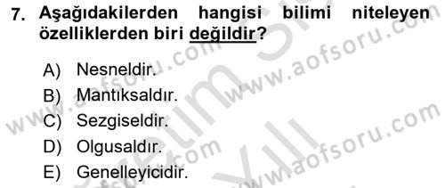 Halkla İlişkiler Araştırmaları Dersi 2025 - 2026 Yılı (Vize) Ara Sınav Soruları 7. Soru