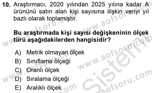 Halkla İlişkiler Araştırmaları Dersi 2025 - 2026 Yılı (Final) Dönem Sonu Sınav Soruları 10. Soru