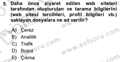 Halkla İlişkiler Araştırmaları Dersi 2025 - 2026 Yılı (Final) Dönem Sonu Sınav Soruları 5. Soru