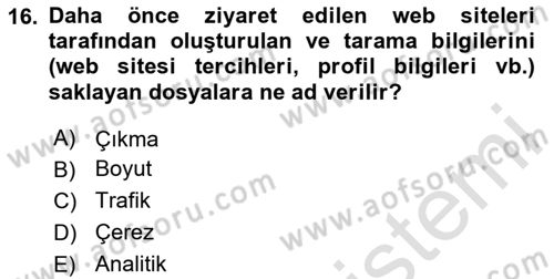 Halkla İlişkiler Araştırmaları Dersi 2025 - 2026 Yılı Yaz Okulu Sınav Soruları 16. Soru