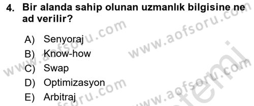 İtibar Yönetimi Dersi 2018 - 2019 Yılı 3 Ders Sınav Soruları 4. Soru