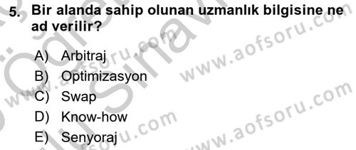 İtibar Yönetimi Dersi 2018 - 2019 Yılı Yaz Okulu Sınav Soruları 5. Soru